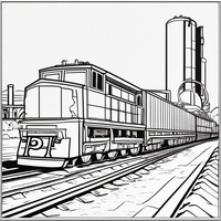 Ausmalbild Zug 5